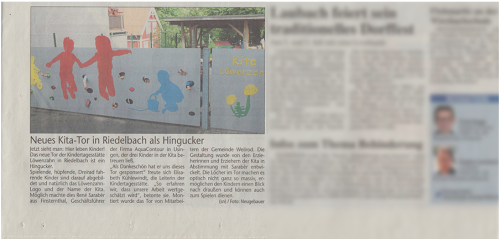 Wasserstrahlgeschnittenes Kita-Tor